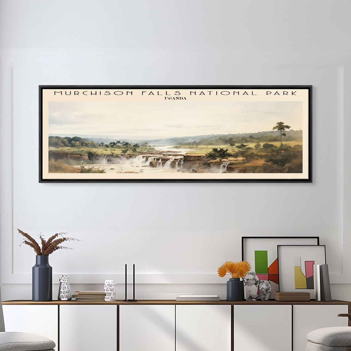 Murchison Falls National Park Uganda Cascading Falls Panoramic Art Poster - Image 5