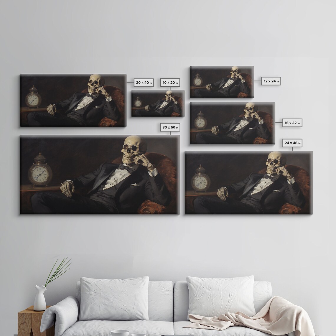 Renaissance Skeleton, Dark Academia Poster Print - Image 2