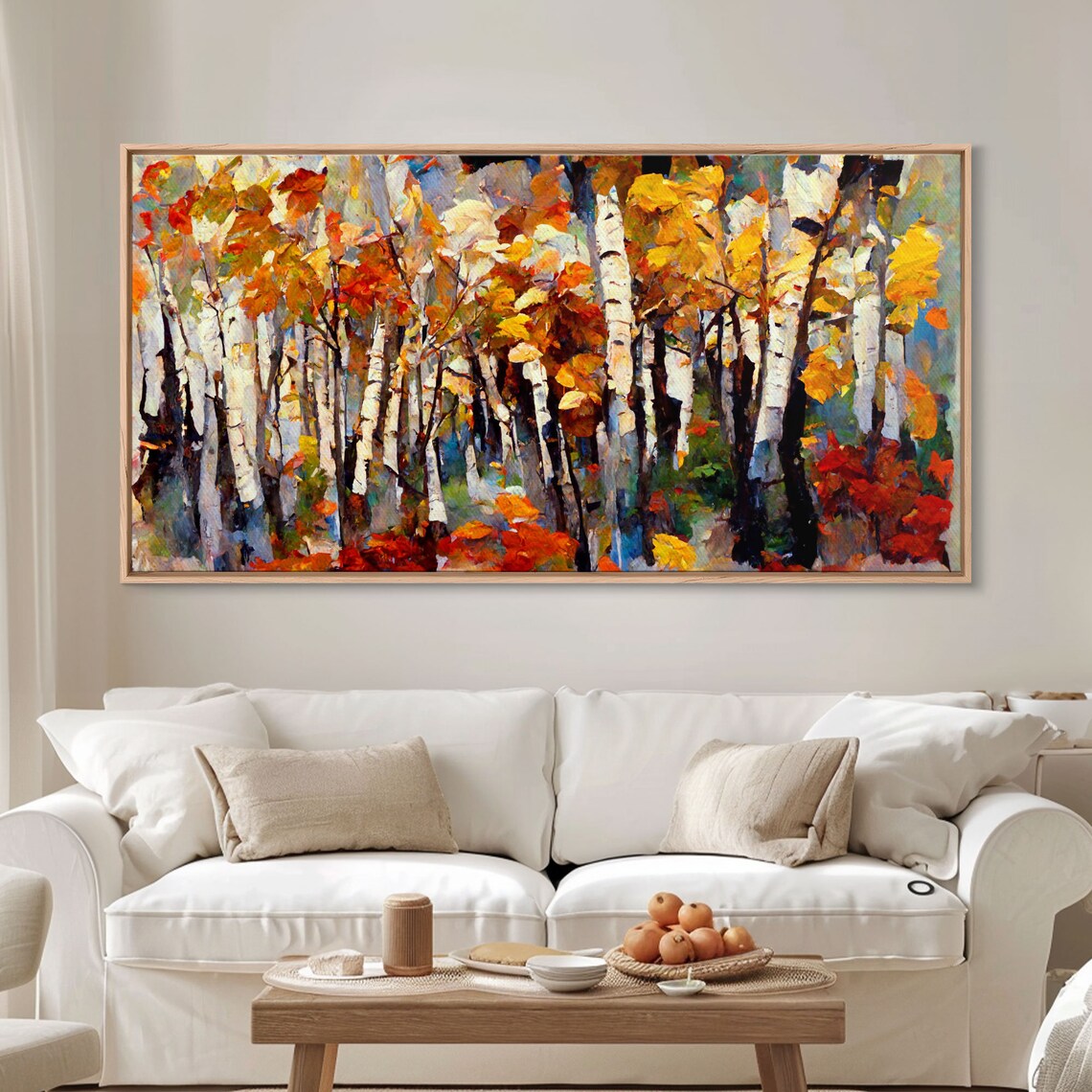 Birch Trees Print, Boho Autumn Forest Art Print - Image 3