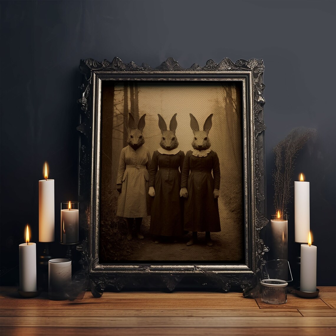 Cult Of The Bunny Vintage Photography Art Print - Image 4