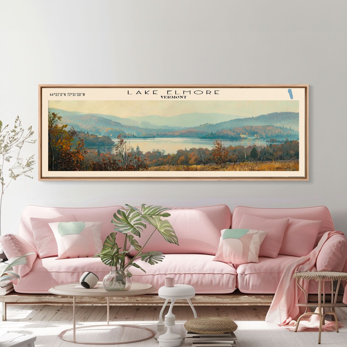 Lake Elmore Vermont Travel Poster, Lake Landscape - Image 3