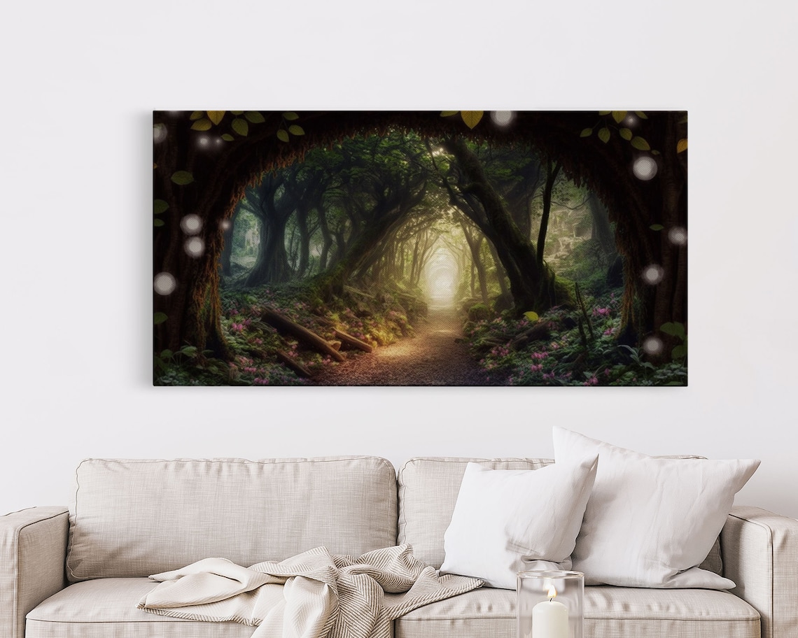 Enchanted Fairy Forest Path Art Print, Fantasy - Image 5