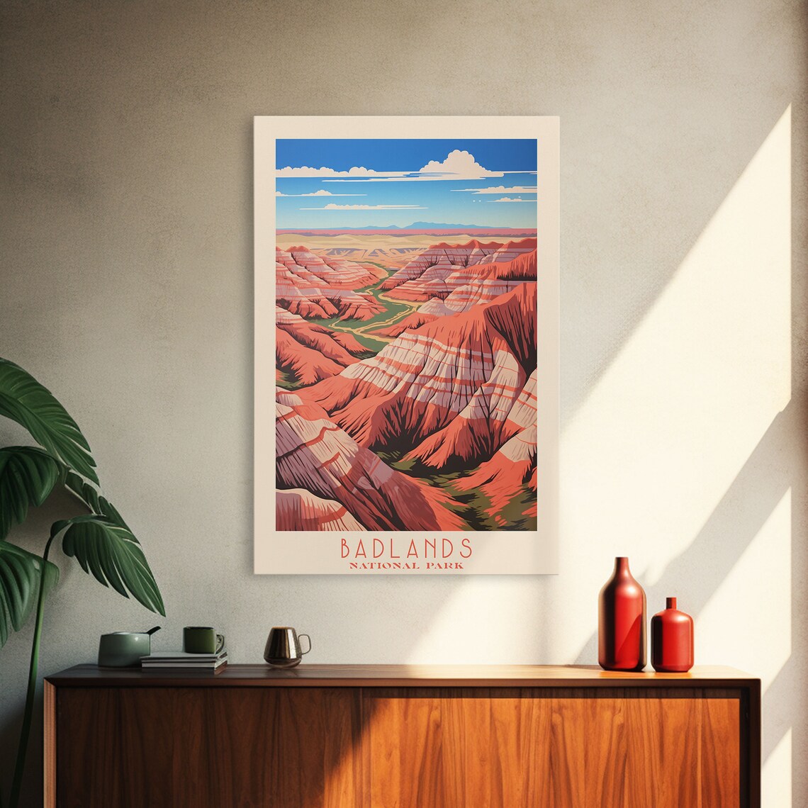 Badlands National Park Striped Rock Formations South Dakota Travel Poster - Image 4