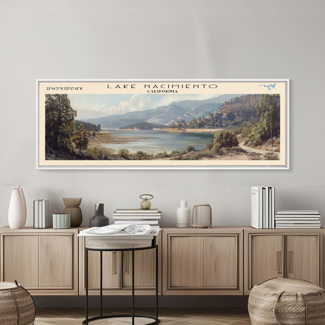 Lake Nacimiento California Travel Poster, Landscape - Image 3