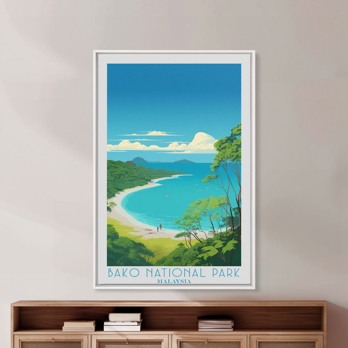 Bako National Park Malaysia Tropical Bay Beach Rainforest Poster - Image 6