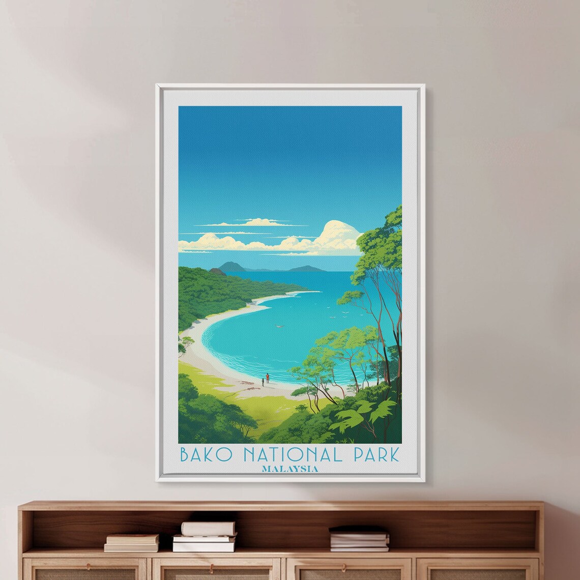 Bako National Park Travel Poster Print Framed Wall Art Metal Wall Art Malaysia Art Gift For Him Travel Wall Art Travel Lover Gift - Image 6