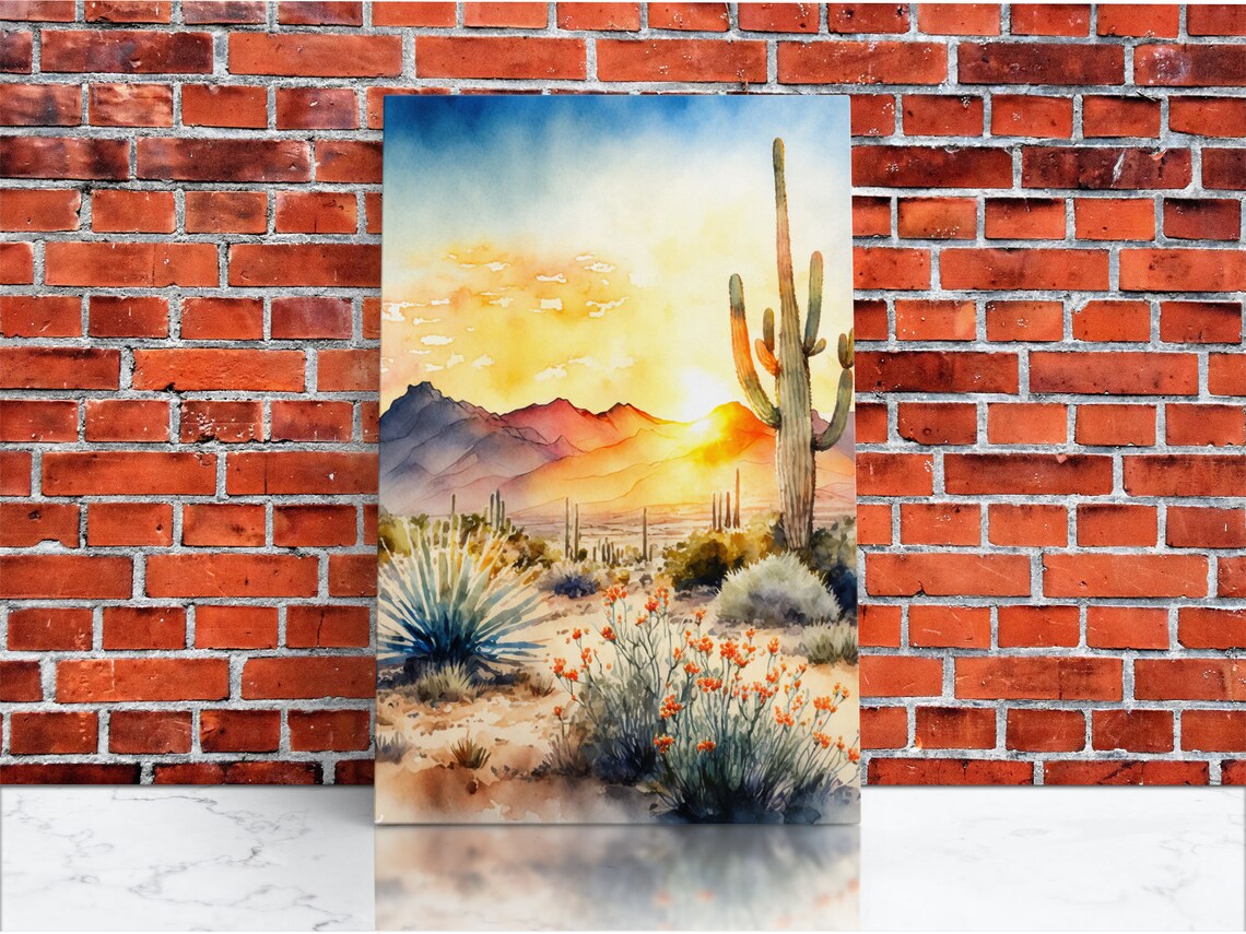 Arizona Desert Cactus Art Print, Southwestern Farmhouse - Image 3