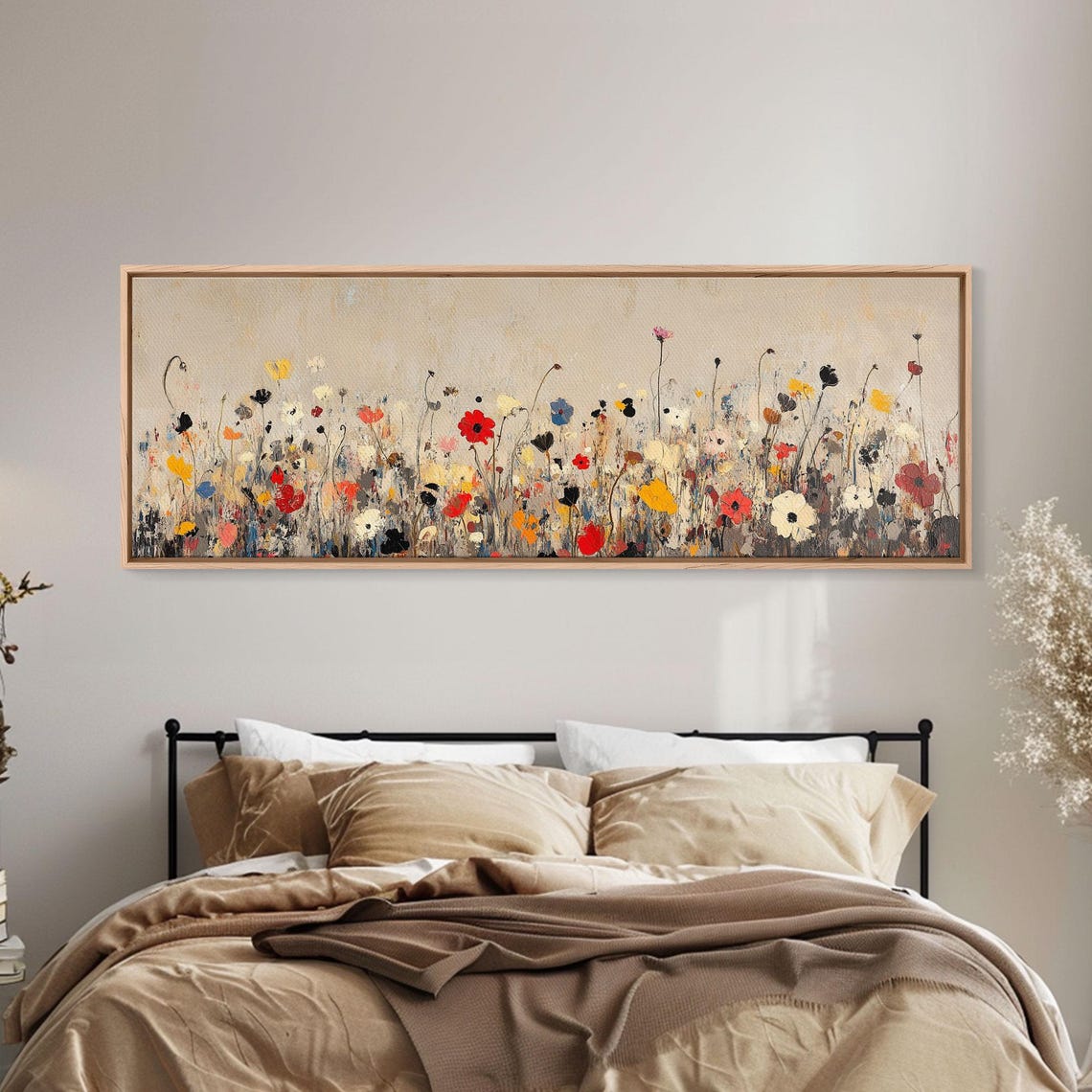 Muted Wildflowers On Cream Background Soft Meadow Floral Poster - Image 5