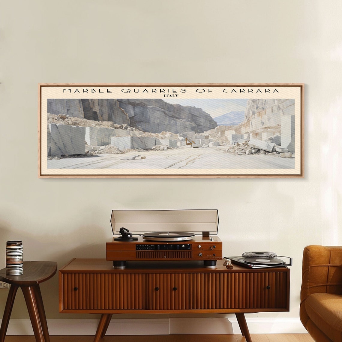 Carrara Marble Quarries Italy White Marble Cliffs Panoramic Poster - Image 4