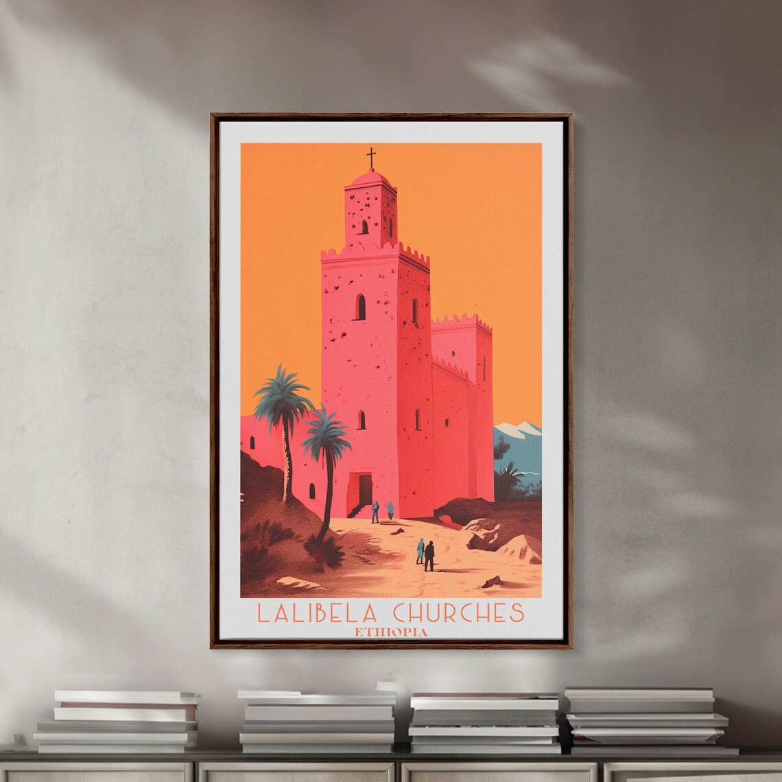 Lalibela Churches Ethiopia Pink Tower Church Desert Sunset Travel Poster - Image 5