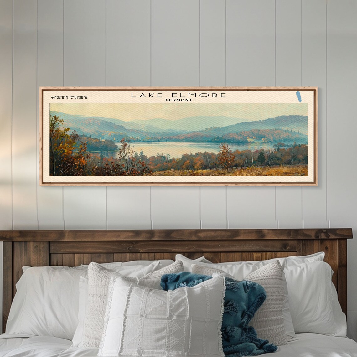 Lake Elmore Vermont Travel Poster, Lake Landscape - Image 2