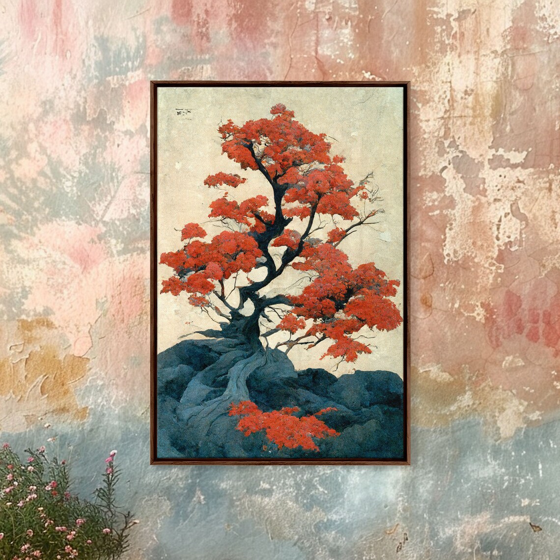 Japanese Maple Tree Vintage Woodblock Wall Art Print - Image 3