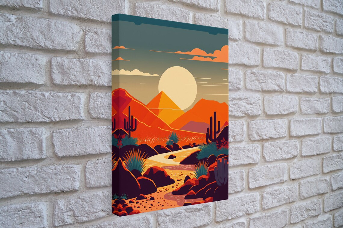 Retro Pop Art Desert Prints, Southwestern Art Print - Image 3