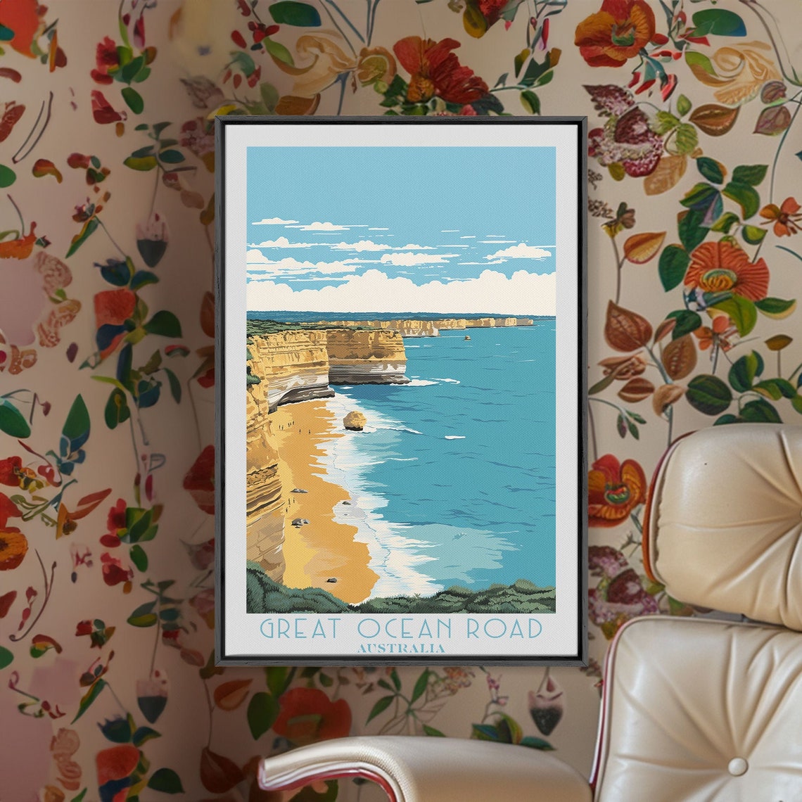 Great Ocean Road Australia Limestone Cliffs Beach Ocean View Poster - Image 2