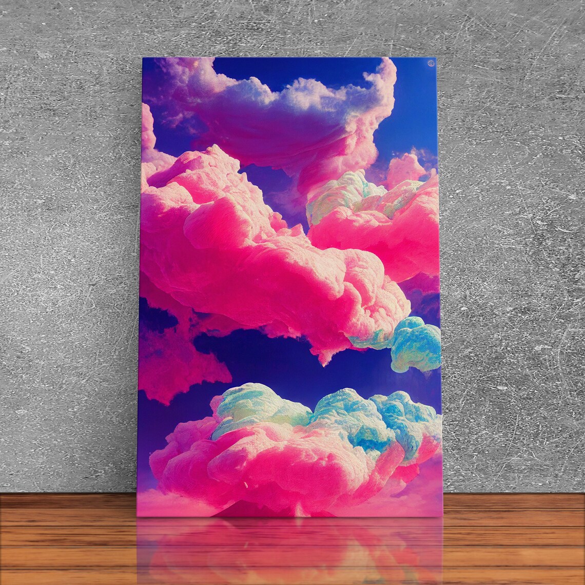 Bubble Gum Clouds, Trippy Psychedelic Surrealist Art Print - Image 3