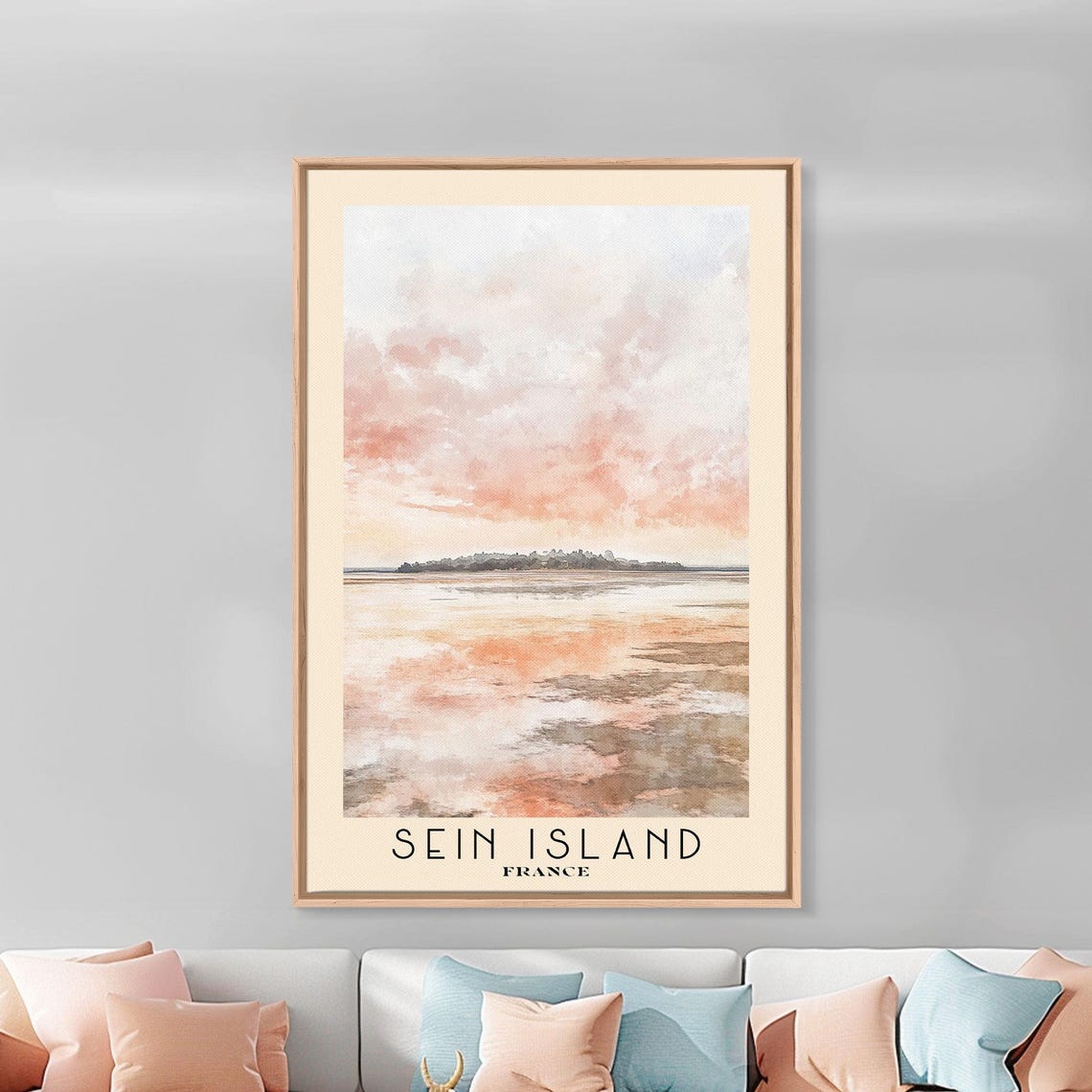 Sein Island France Watercolor Print Vacation Gift France Wall Art Vacation Wall Art Vacatation Beach Decor Beach Or Lakehouse Art - Image 2