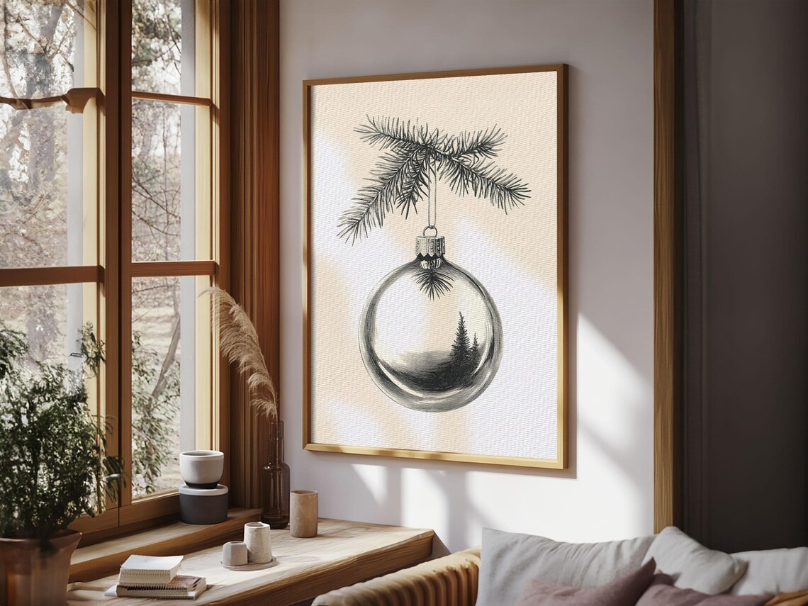 Christmas Tree Ornament, Retro Boho Christmas - Image 6