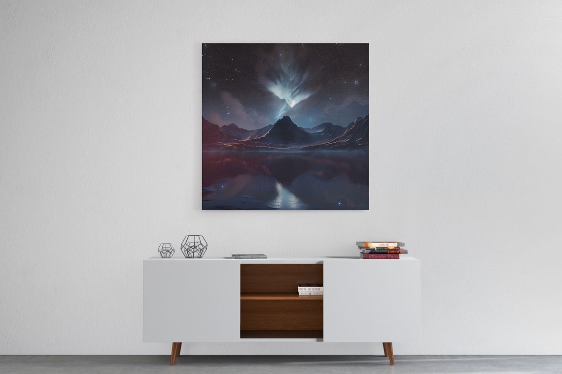 Aurora Borealis Art Northern Lights Over The Arctic Circle Framed Print Framed Wall Art Wall Decor
