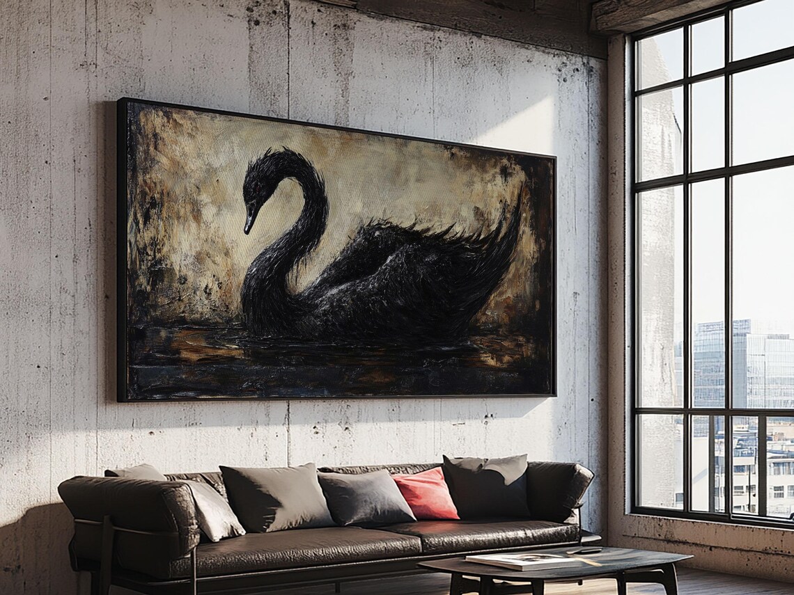 Black Swan, Goth Decor Dark Academia Wall Art Print - Image 6