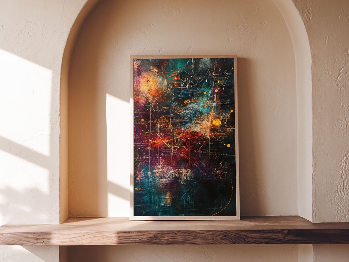 Cosmic Science Abstract Universe Modern Art Print - Image 6