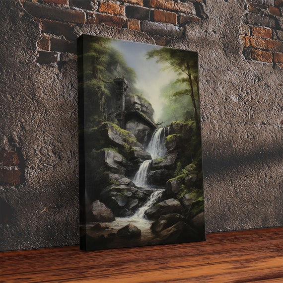 Waterfalls Wall Art Nature Art Print River Art Print Wall Art Vertical Art Farmhouse Wall Decor Bedroom Prints Unique Gift