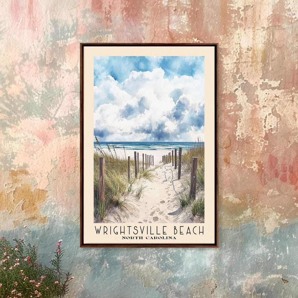 Wrightsville Beach North Carolina Dune Path Sea Grass Ocean Poster - Image 3