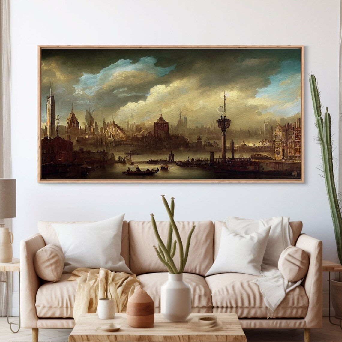 Victorian Steampunk Cityscape Concept Art Print - Image 3