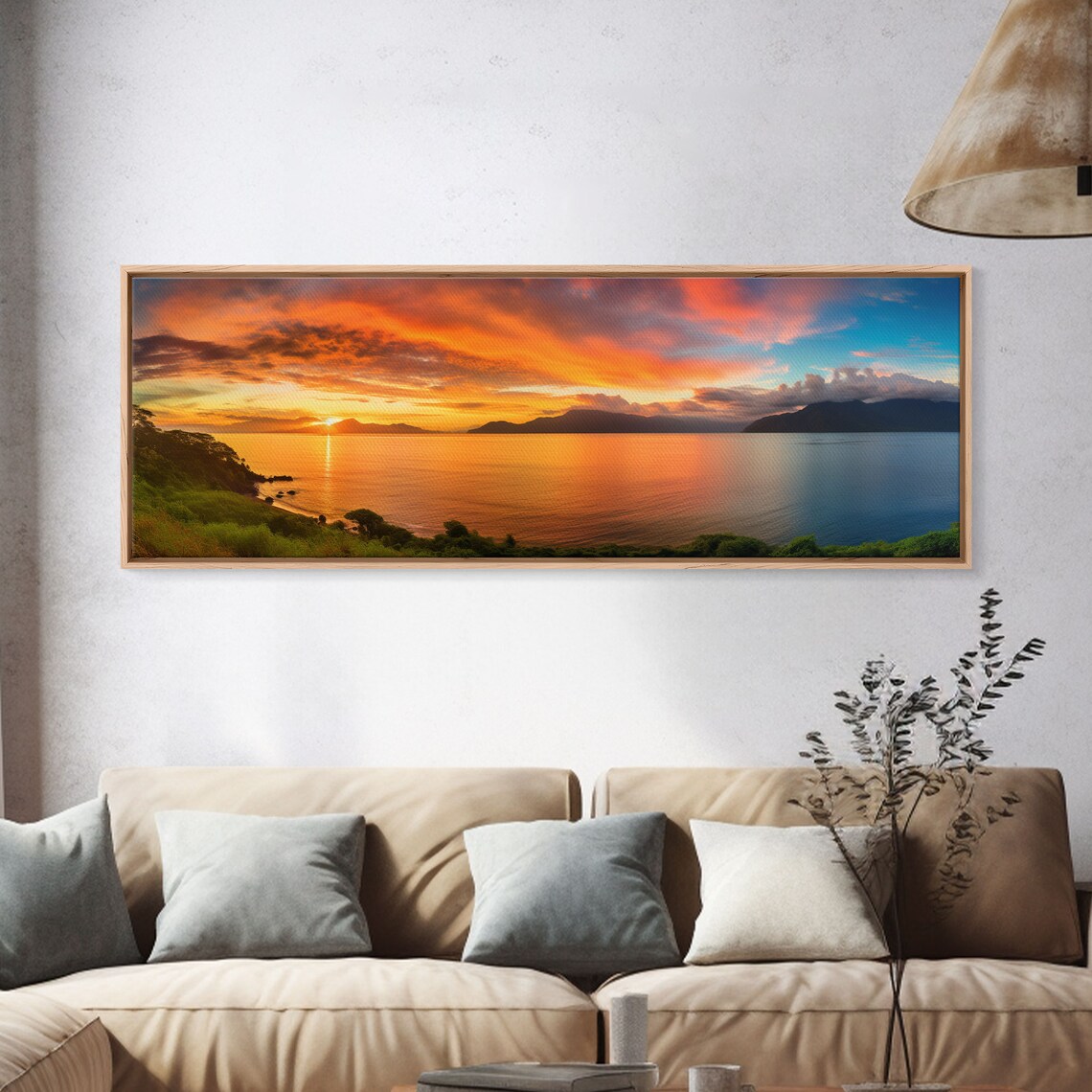 Costa Rica Sunset Ocean Mountains Golden Hour Coastal Photo Print - Image 4
