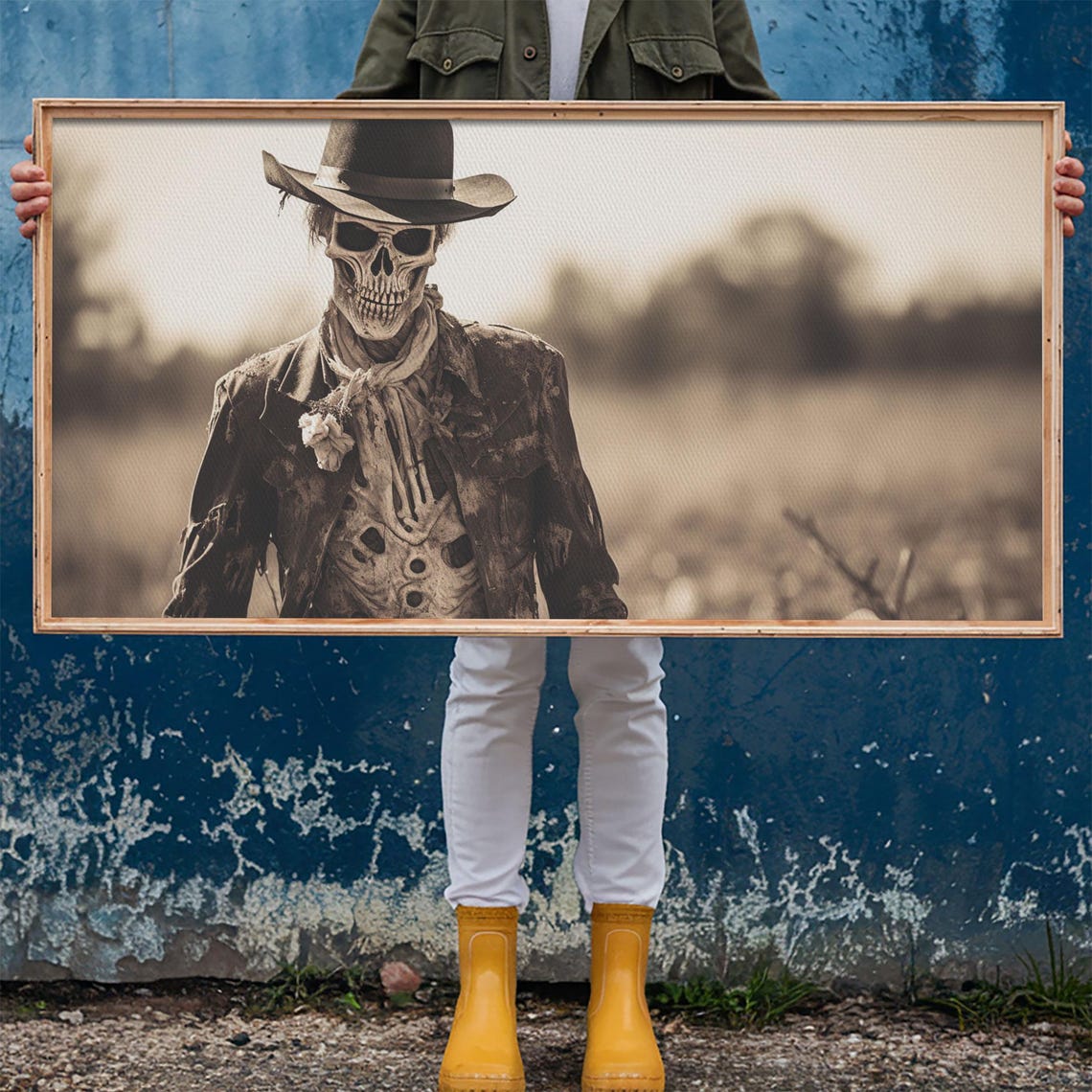 Zombie Cowboy Undead Gunslinger Sepia Western Horror Tintype Poster - Image 6