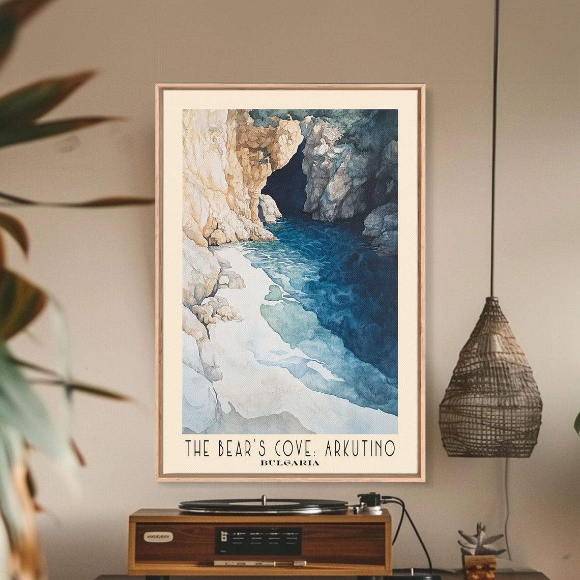 The Bear's Cove Arkutino Bulgaria White Cliffs Deep Blue Water Poster - Image 3