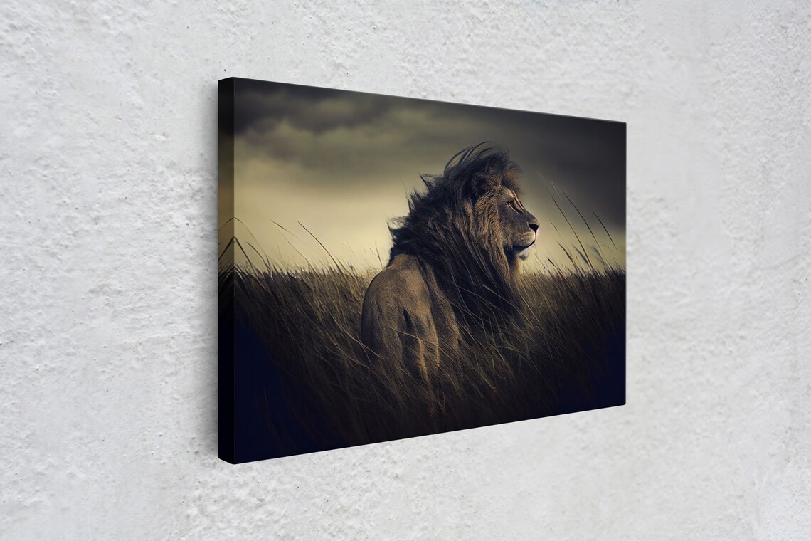 Lion Watercolor Art Print, Majestic Wildlife Decor - Image 4