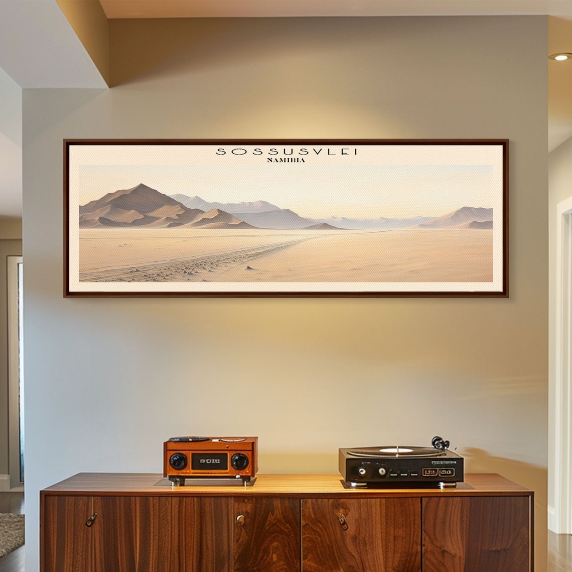 Sossusvlei Namibia Desert Pan Mountain Ridges Minimalist Travel Poster - Image 3