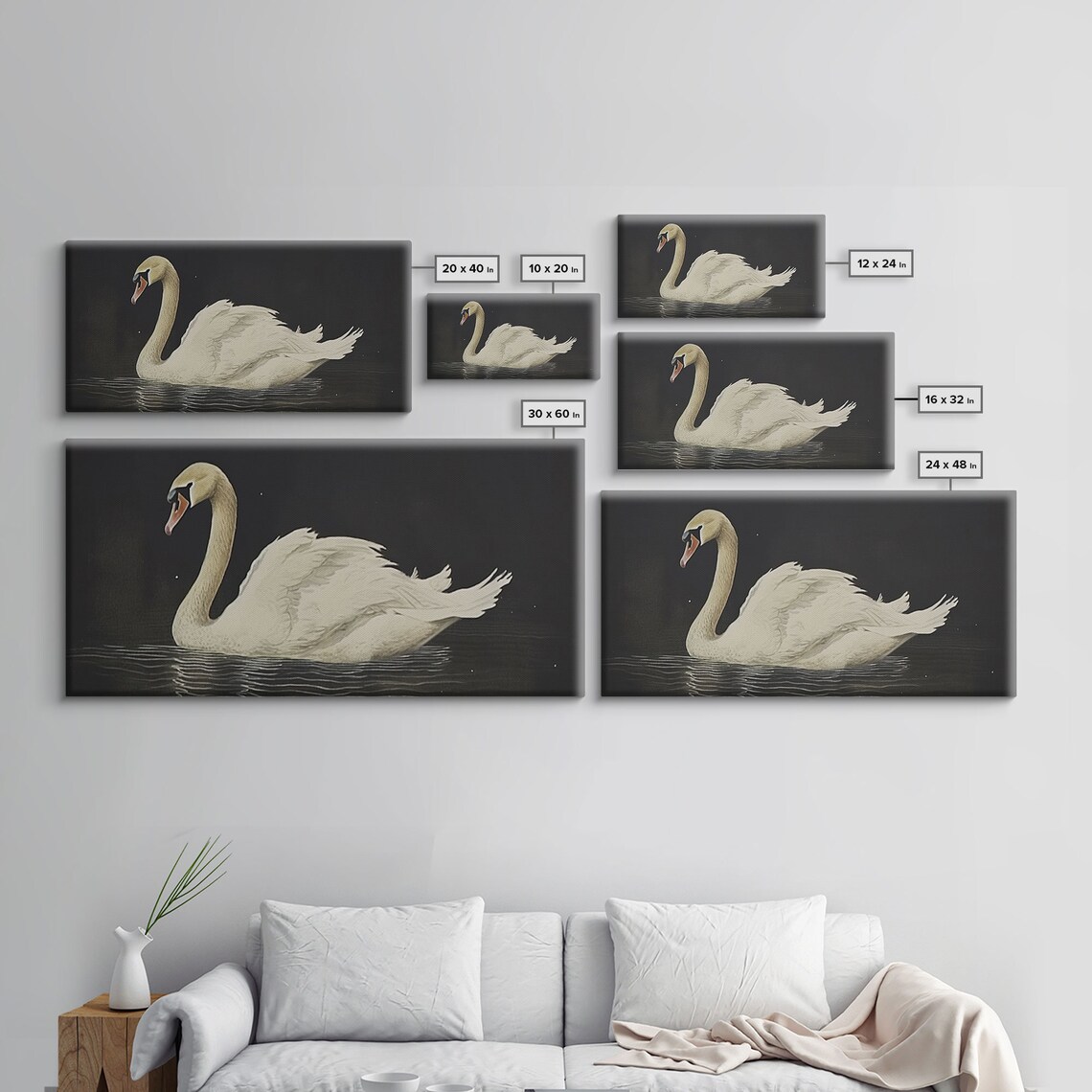 Black Swan Vintage Art Print for Nursery Decor - Image 2