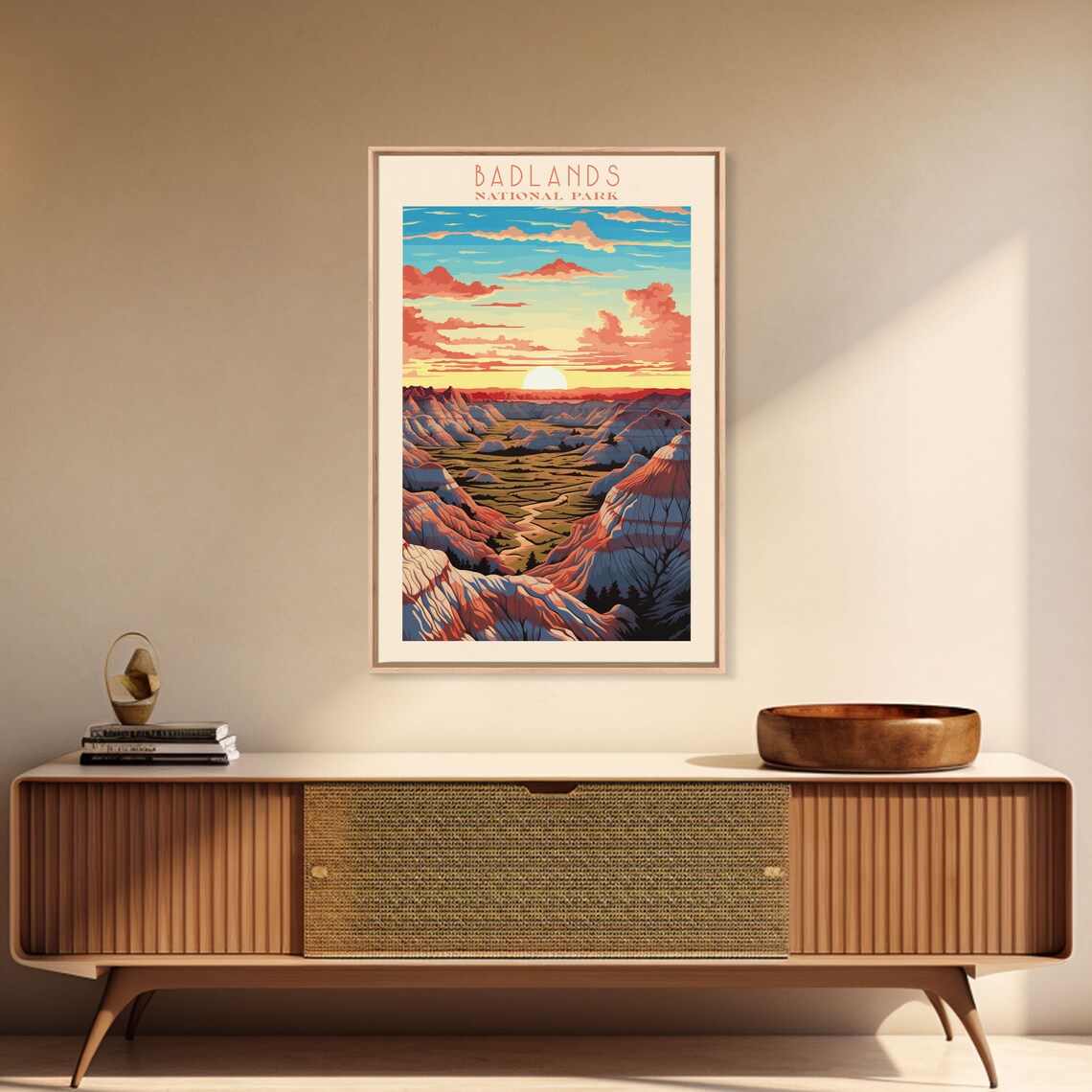 Badlands National Park Sunset Eroded Buttes South Dakota Travel Poster - Image 3