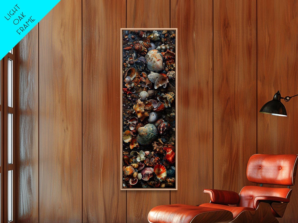 Colorful Seashells Collection Textured Coastal Pattern Art Poster - Image 6