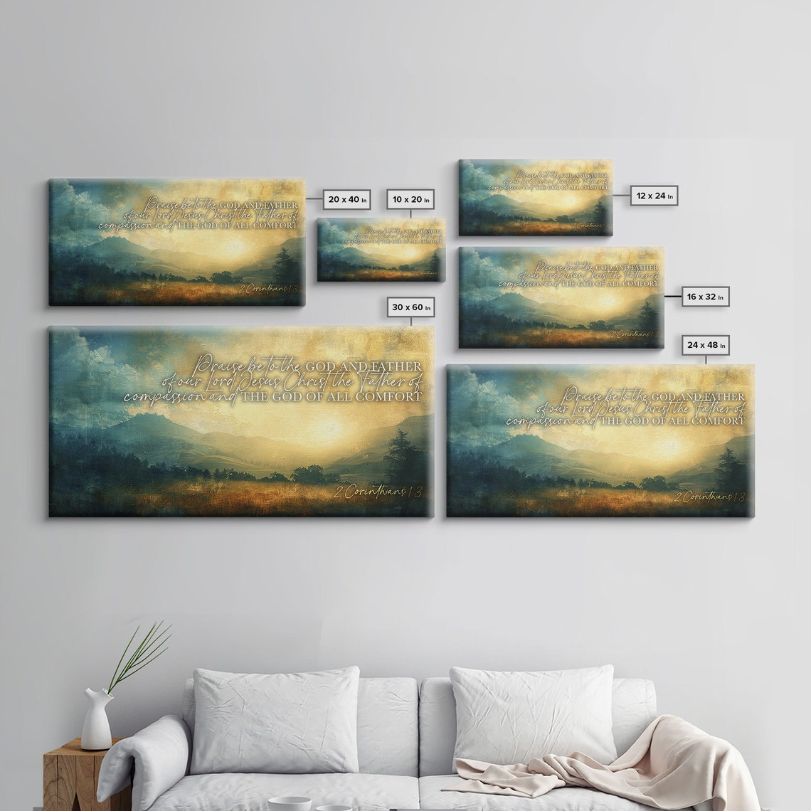 2 Corinthians 13 Bible Scripture Wall Art Bible Verse Decor Bible Verse Wall Art Framed Sign Inspirational Scripture Art - Image 2