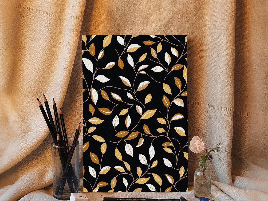 Ivy Leaves Mid-Century Modern Pattern Art Print - Image 2