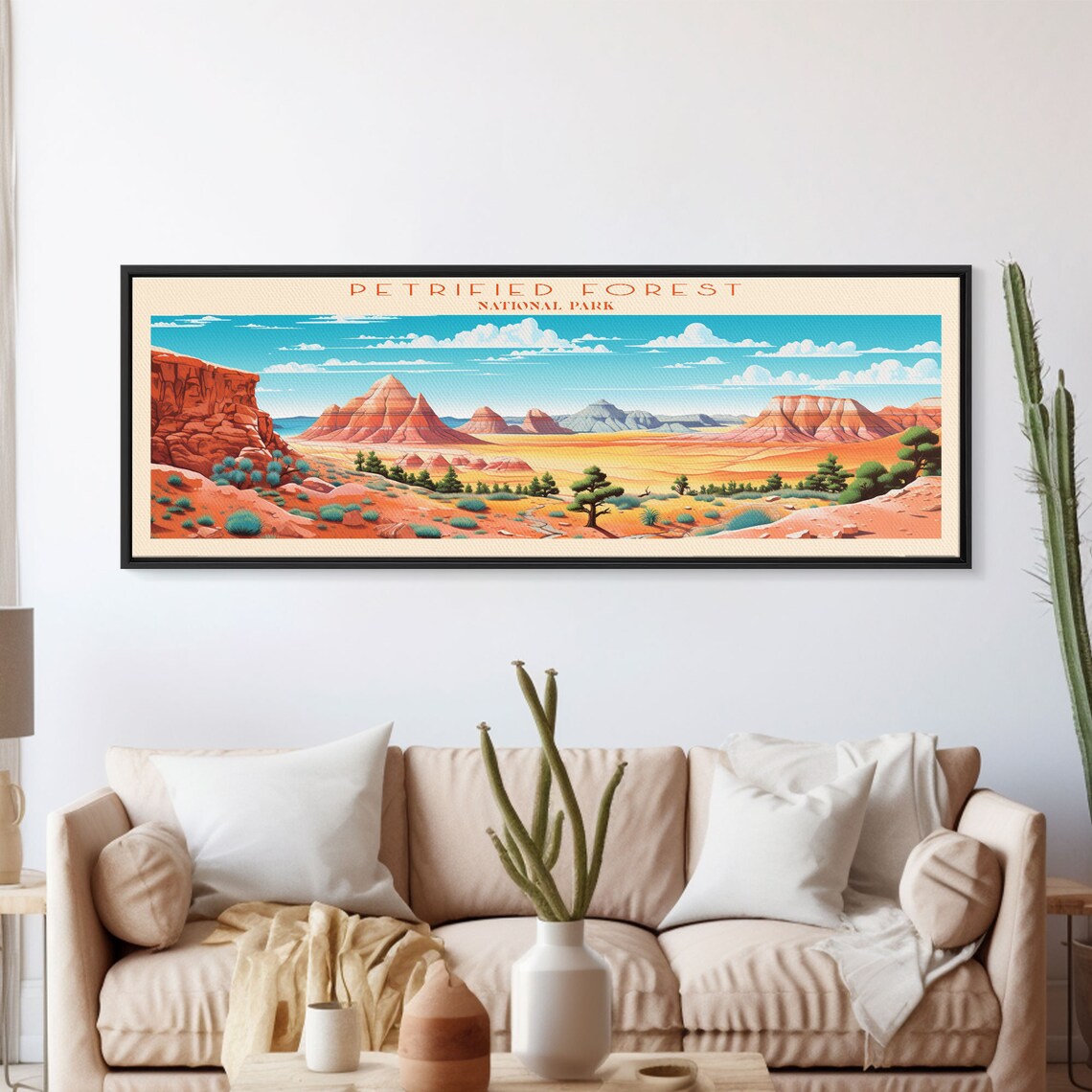 Petrified Forest National Park Red Rock Desert Landscape Travel Poster