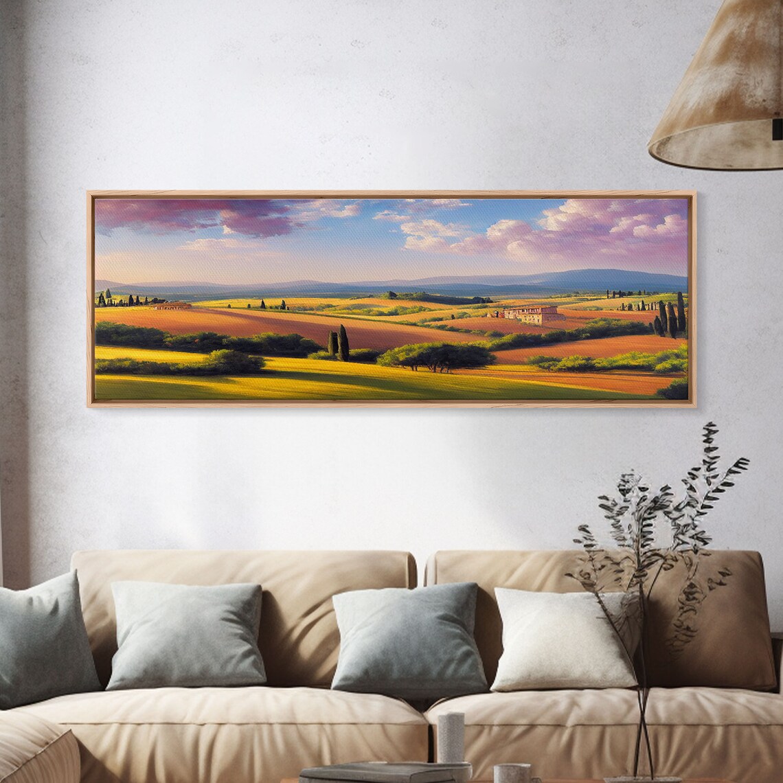 Italian Villa and Countryside Panoramic Art Print - Image 4