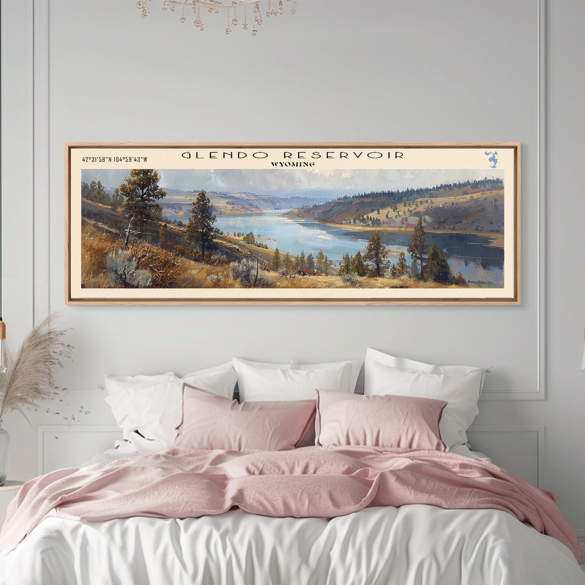 Glendo Reservoir Wyoming Rolling Hills Blue Valley Water Poster - Image 6