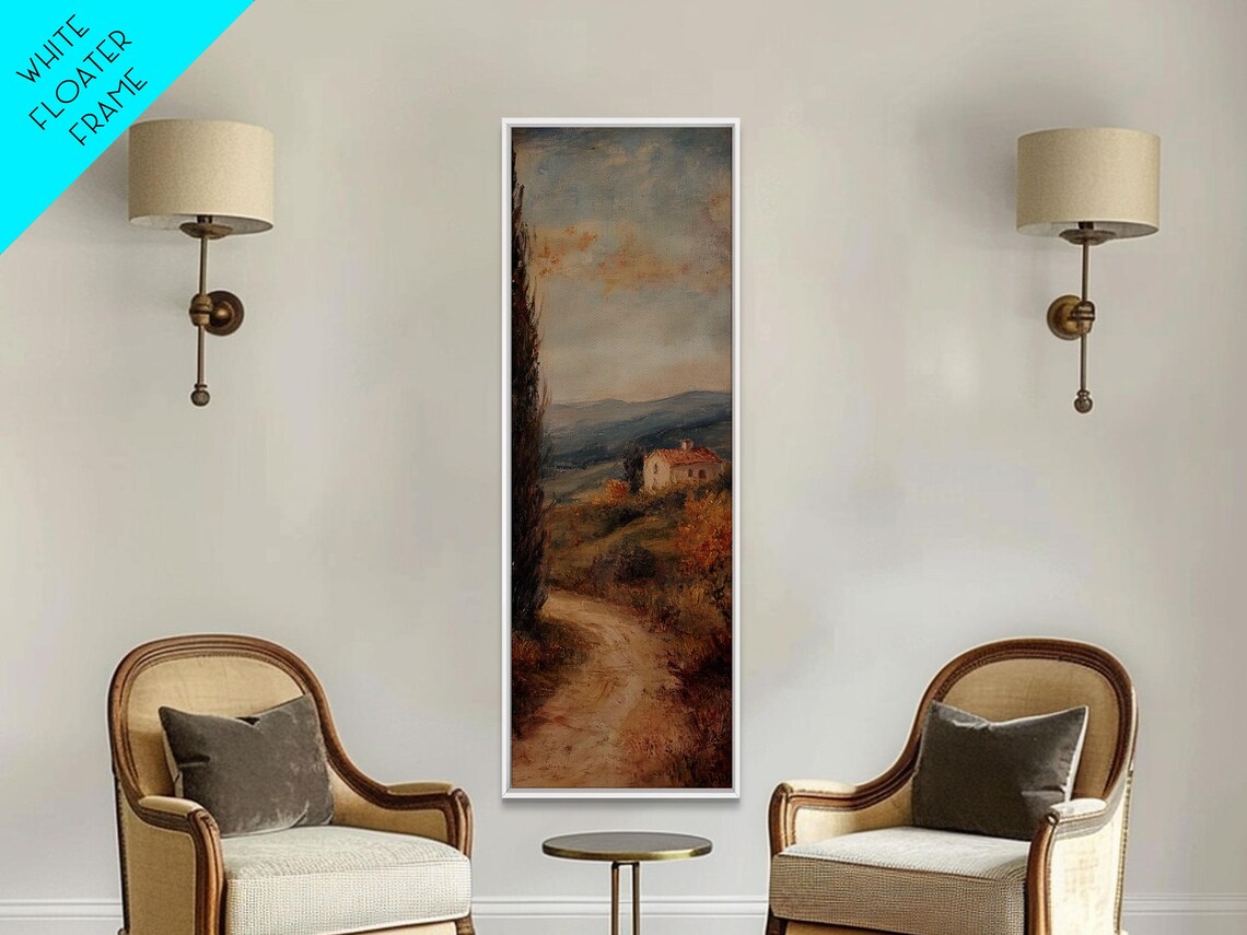 Tuscany Farmhouse Rolling Hills Cypress Vintage Countryside Poster - Image 2