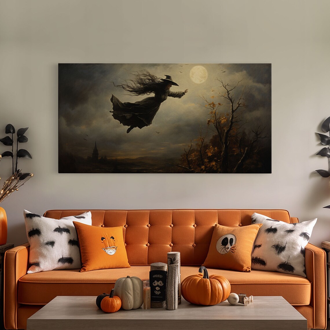 The Flying Witch, Halloween Horror Art Print - Image 5