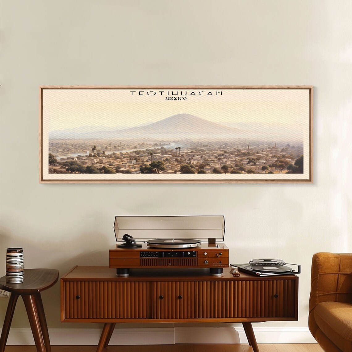 Teotihuacan Mexico Travel Poster, Panoramic Art Print - Image 5