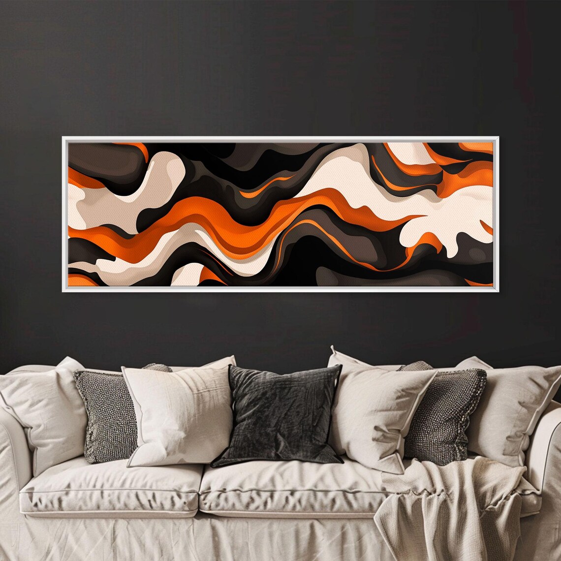 Retro Abstract Art Print, Oversized Extra Wide - Image 3