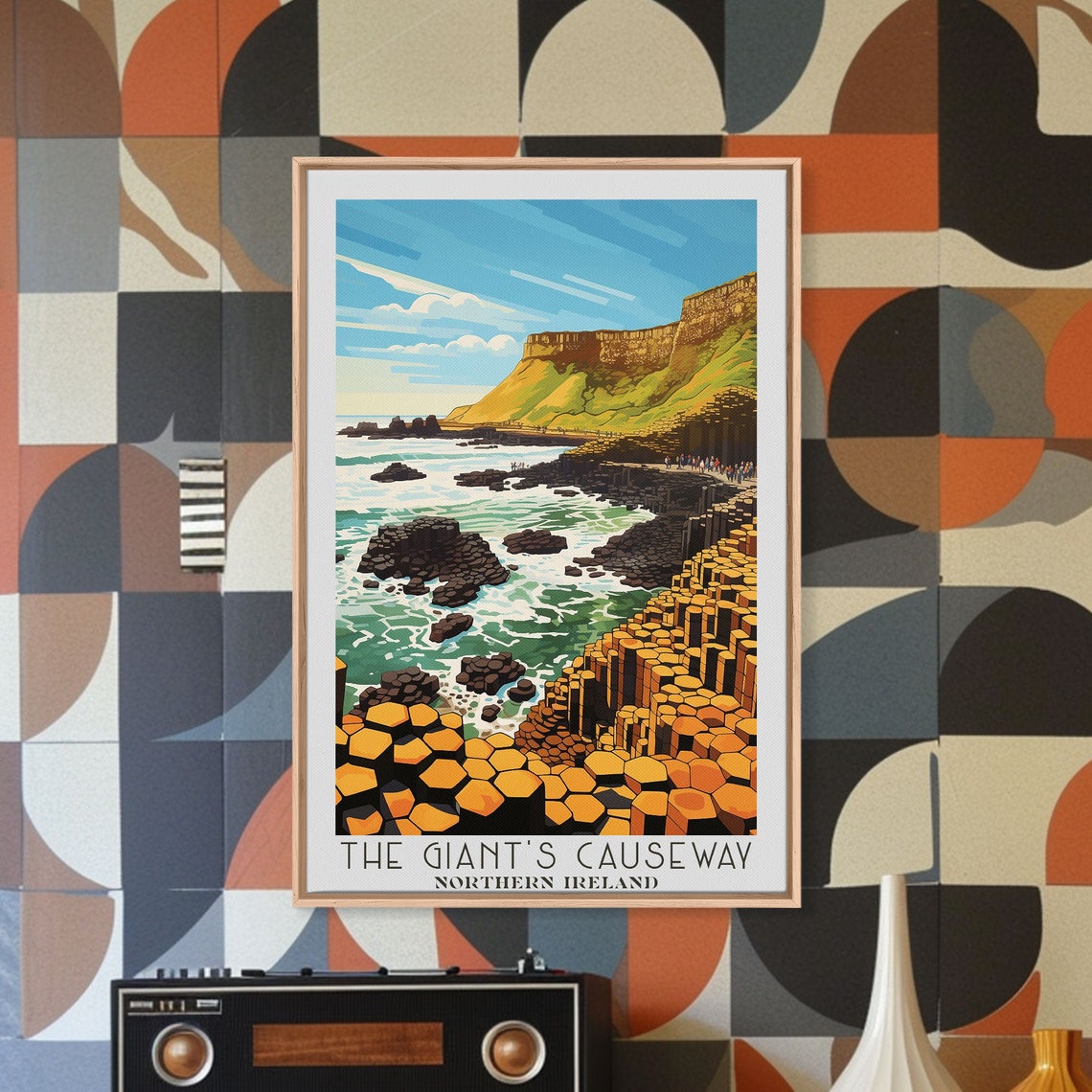 Giants Causeway Northern Ireland Basalt Columns Coast Travel Poster - Image 5