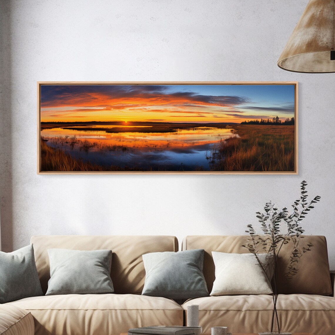 Everglades National Park Sunset Marshland Water Reflection Panoramic Poster - Image 4