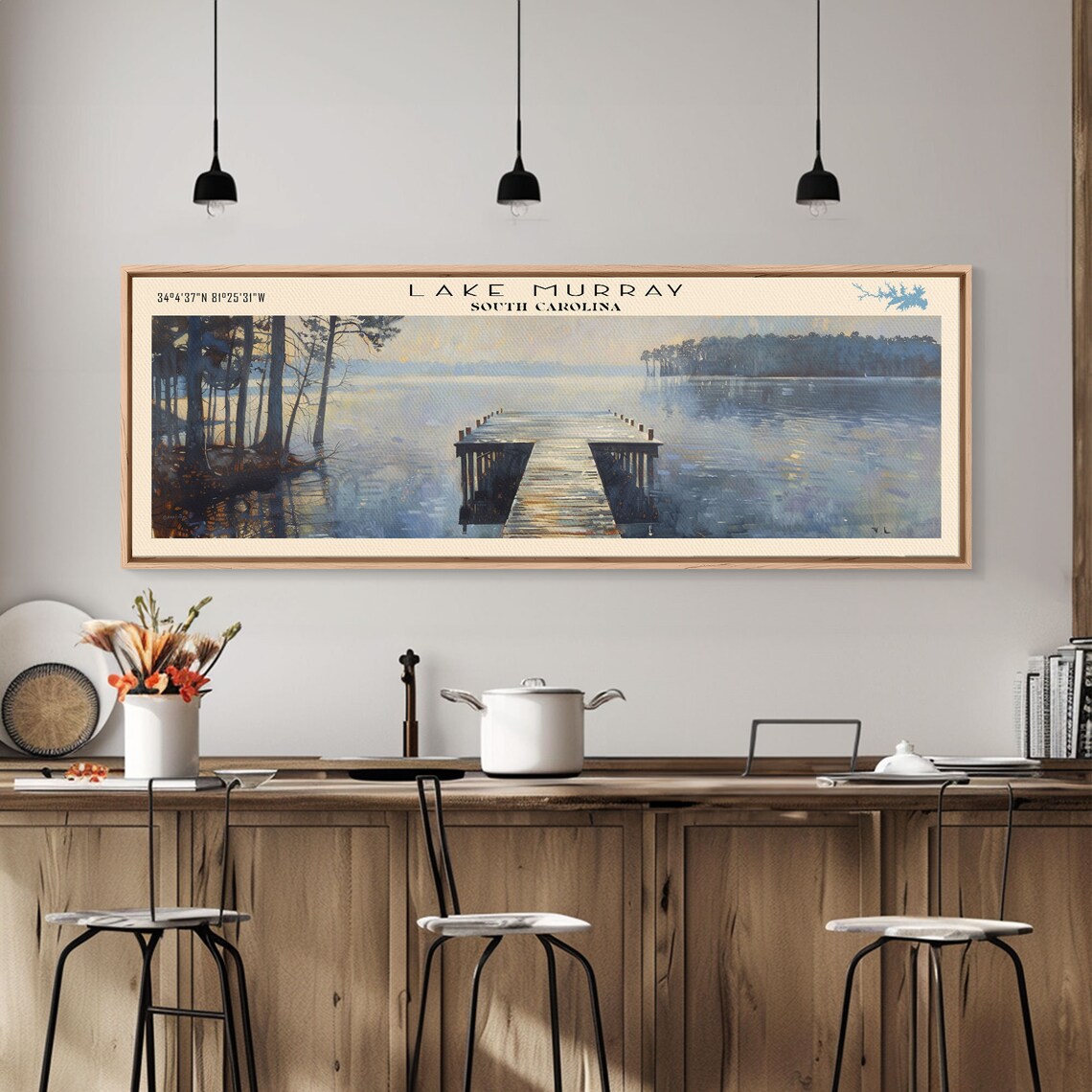 Lake Murray South Carolina Travel Poster, Landscape - Image 5