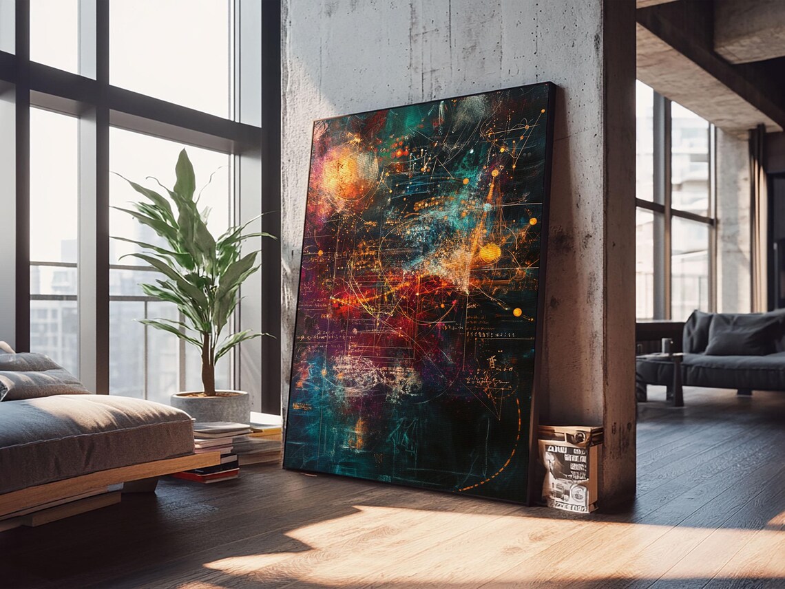 Cosmic Science Abstract Universe Modern Art Print - Image 4