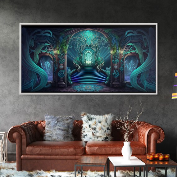 Fantasy Wall Art Print Magical Forest Fantasy Landscape Art Ready To Hang Wall Art