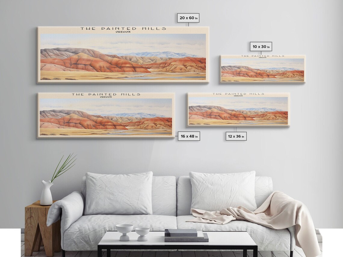 The Painted Hills Retro Travel Poster, Panoramic - Image 2